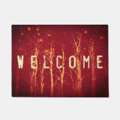 Stark Trees Natuur Artsy Red Deurklep Deurmat (Voorkant)