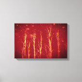 Stark Trees Starry Sky Red Natuur Canvas Afdruk (Voorkant)