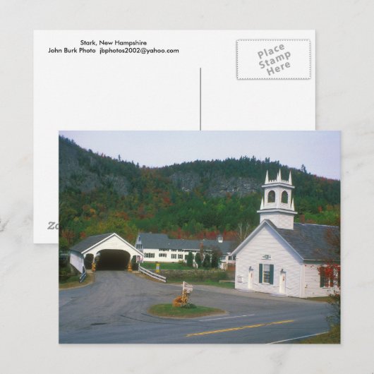Stark Village New Hampshire Covered Bridge Briefkaart (Voorkant / Achterkant)