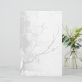 Stark Zwart & Witte Shabby Chic Design Briefpapier (Staand voorkant)