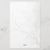Stark Zwart & Witte Shabby Chic Design Briefpapier (Achterkant)