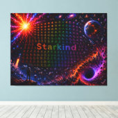 Starkind – Kosmische evolutie van het leven Canvas Afdruk (Insitu (Houten vloer))