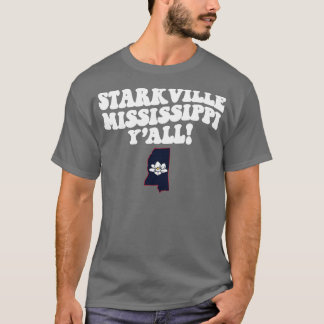 Starkville Mississippi MS Vlag Schattige Zuid-Sayi T-shirt