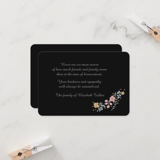 Starless Bereavement-kaarten (3,5 x 5) Kaart (Voorkant / Achterkant in situ)