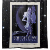 Starless Planet vakantie advertentie ruimtetoerism Douchegordijn (Voorkant)