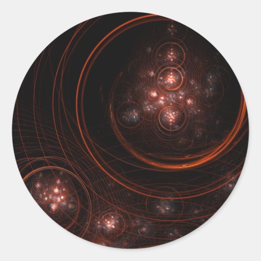 Starlight Abstracte art Round Sticker (Voorkant)