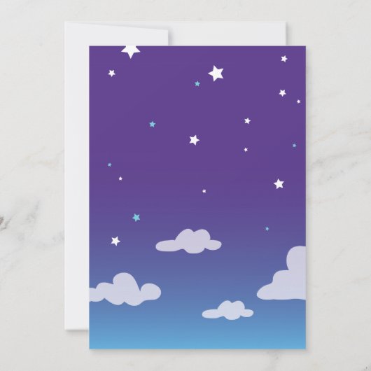 Starlight Birthday Sleepover Party Invitation Kaart (Achterkant)