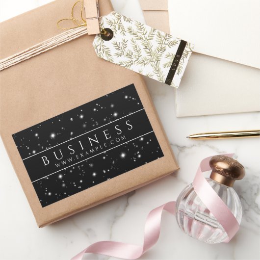Starlight Black Rechthoekige Sticker (Geschenken)