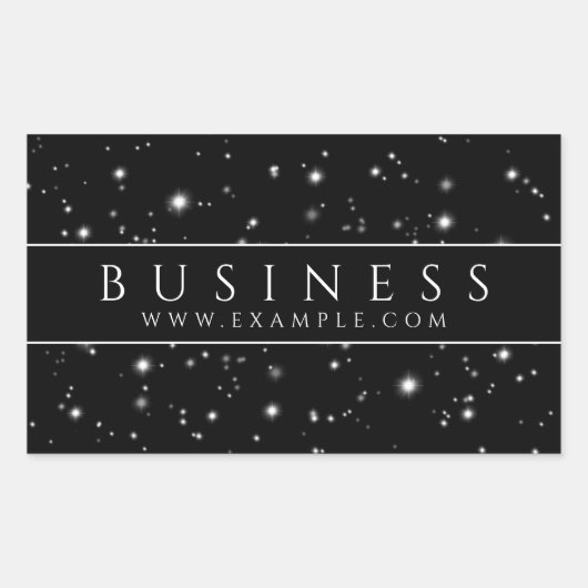 Starlight Black Rechthoekige Sticker (Voorkant)