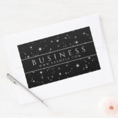 Starlight Black Rechthoekige Sticker (Envelop)