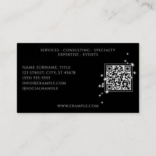 Starlight Black Visitekaartje (Achterkant)