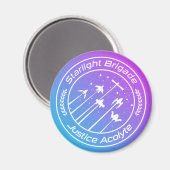 Starlight Brigade Vaporwave Stijl Magneet (Voorkant / Achterkant)