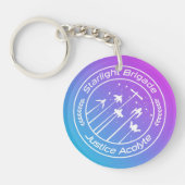 Starlight Brigade Vaporwave Stijl Sleutelhanger (Voorkant)