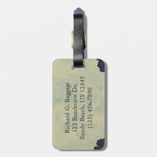 Starlight City Nights Bagagelabel (Achterkant verticaal)