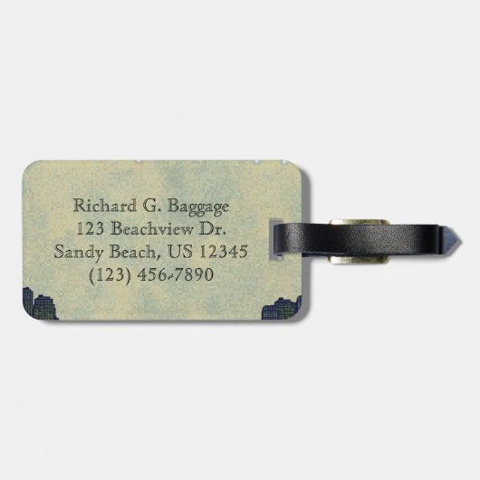 Starlight City Nights Bagagelabel (Achterkant horizontaal)