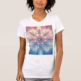 Starlight Crystal Snowflake — Pastel Gem Mandala T-shirt