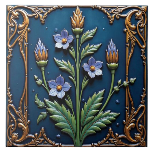Starlight Deco Bloem Tegeltje (Voorkant)