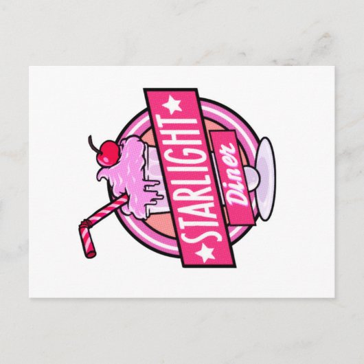 Starlight Diner Milkshake Briefkaart (Voorkant)