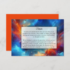 Starlight Fusion of Fire and Ice Wedding Informatiekaartje