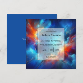 Starlight Fusion of Fire and Ice Wedding Kaart