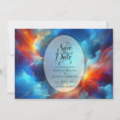 Starlight Fusion of Fire and Ice Wedding Save The Date (Voorkant)