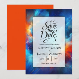 Starlight Fusion van vuur en ijs bruiloft Save The Date