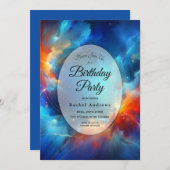 Starlight Fusion van vuur en ijs verjaardagsfeest Kaart (Voorkant / Achterkant)