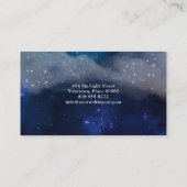 Starlight Galaxy Faux Gold Glitter Moon Visitekaartje (Achterkant)