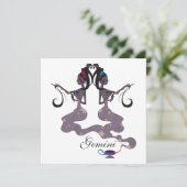 Starlight Gemini-uitnodigingen Kaart (Staand voorkant)