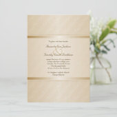 Starlight Golden Flare Monogrammed Elegant Wedding Kaart (Staand voorkant)