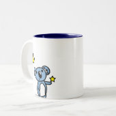 Starlight Koala - Blue Tweekleurige Koffiemok (Voorkant links)