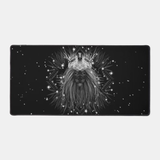 Starlight-leeuw met kroonmonogram bureaumat (Voorkant)