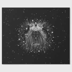 Starlight-leeuw met kroonmonogram cadeaupapier