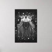 Starlight-leeuw met kroonmonogram canvas afdruk (Voorkant)