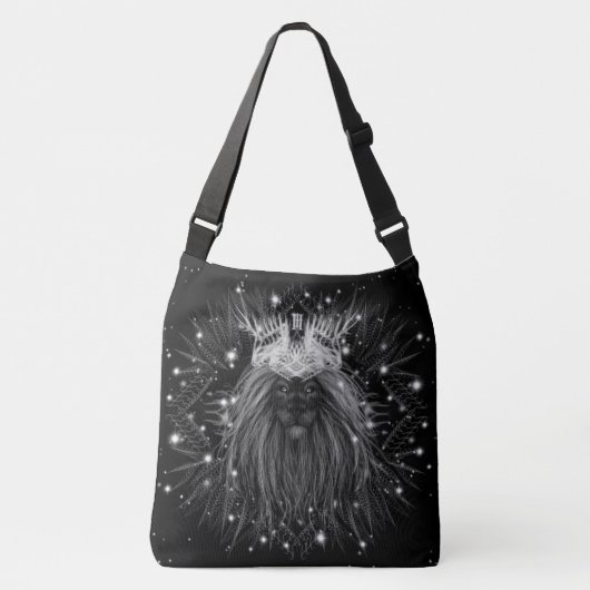 Starlight-leeuw met kroonmonogram crossbody tas (Voorkant)