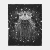 Starlight-leeuw met kroonmonogram fleece deken (Voorkant)