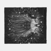 Starlight-leeuw met kroonmonogram fleece deken (Voorkant (Horizontaal))