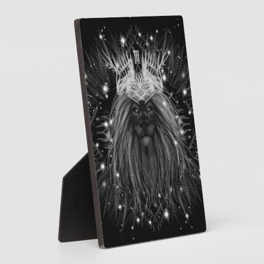 Starlight-leeuw met kroonmonogram fotoplaat (Zijkant)