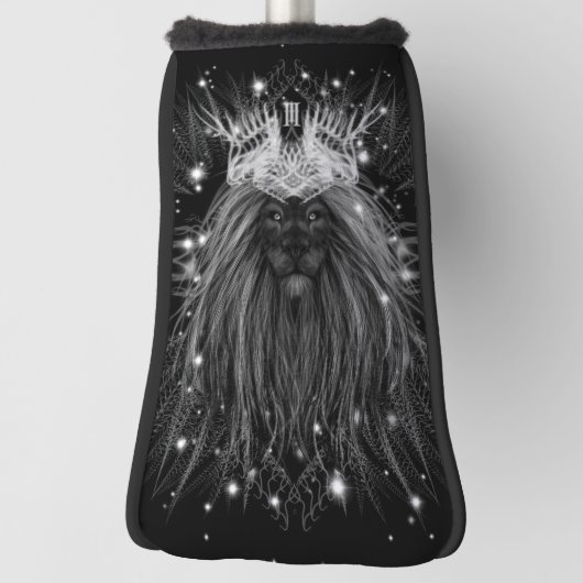 Starlight-leeuw met kroonmonogram golfheadcover (Draai 90)