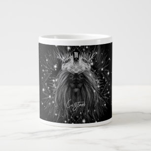 Starlight-leeuw met kroonmonogram grote koffiekop