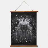 Starlight-leeuw met kroonmonogram hangend wandkleed (Voorkant)