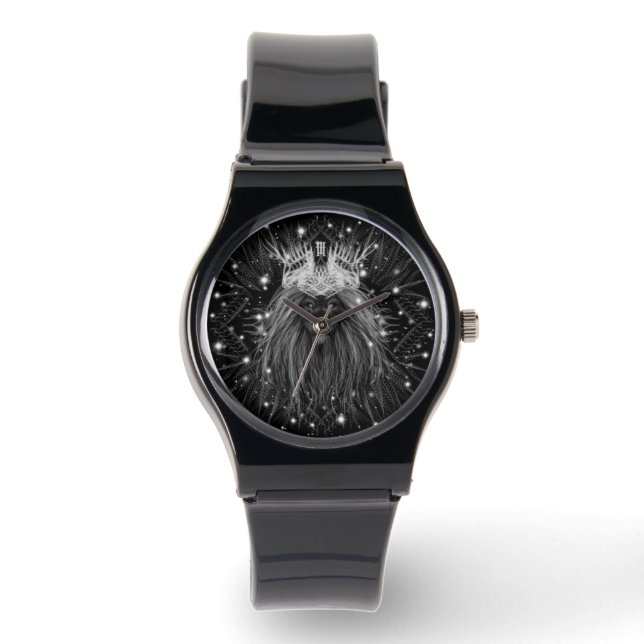 Starlight-leeuw met kroonmonogram horloge (Voorkant)