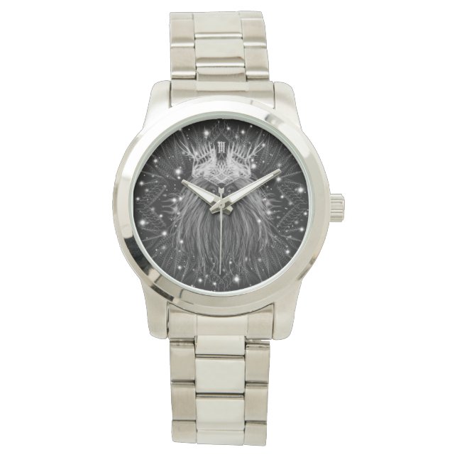 Starlight-leeuw met kroonmonogram horloge (Voorkant)