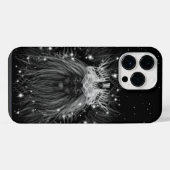 Starlight-leeuw met kroonmonogram iPhone hoesje (Achterkant horizontaal)
