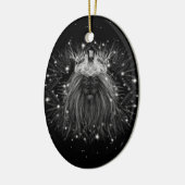 Starlight-leeuw met kroonmonogram keramisch ornament (Links)