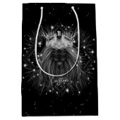 Starlight-leeuw met kroonmonogram medium cadeauzakje (Voorkant)