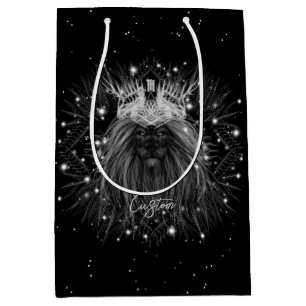 Starlight-leeuw met kroonmonogram medium cadeauzakje