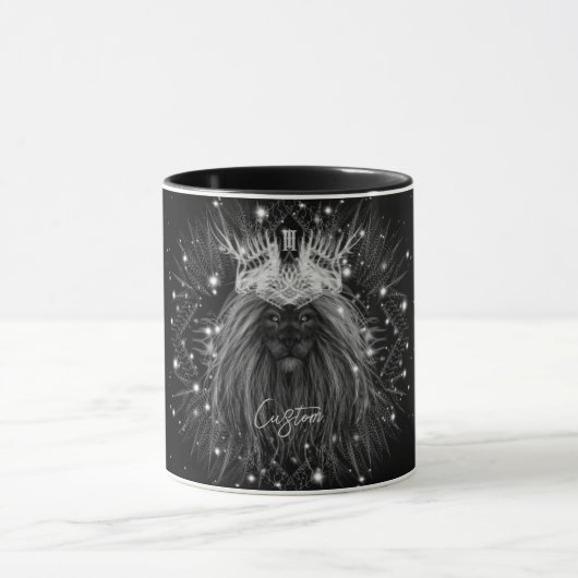 Starlight-leeuw met kroonmonogram mok (Midden)