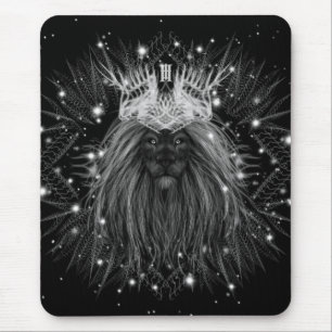Starlight-leeuw met kroonmonogram muismat