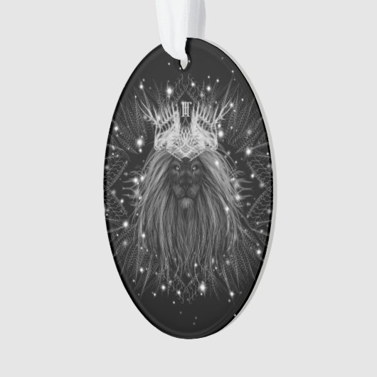 Starlight-leeuw met kroonmonogram ornament (voorkant)